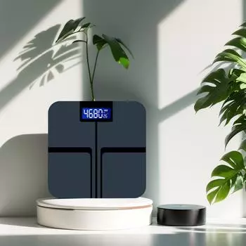 Серые цифровые весы для ванной комнаты для измерения веса тела, высокоточные весы для измерения веса тела, температурный дисплей, высокопрочное закаленное стекло серый
