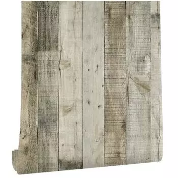 Серые деревянные обои Самоклеящиеся обои Имитация 3D доски Бумага Дерево Самоклеящиеся Съемные Ремонт Мебель Шкаф Декор 3mx45cm