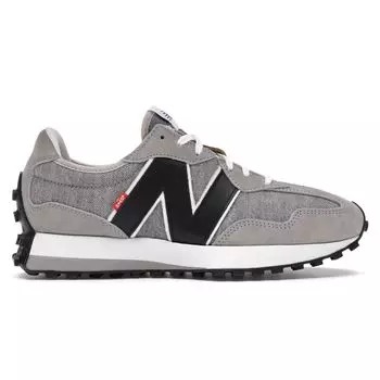 Серые джинсовые кроссовки унисекс New Balance 327 MS327LVB