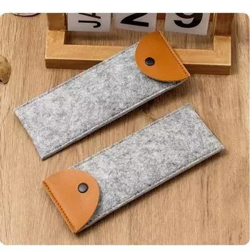 Серые фетровые сумки для карандашей Защитная сумка для авторучки Легкие удобные сумки для карандашей Студенческие канцелярские принадлежности серый