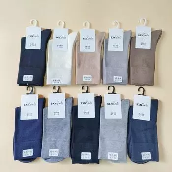 Серые кашемировые носки мужские утолщенные теплые непромерзающие свободные носки однотонные простые чулки average size, men s [size 38-44]