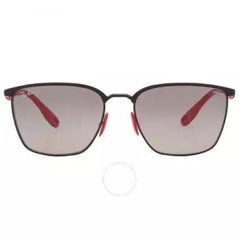 Серые квадратные солнцезащитные очки унисекс Ray Ban Scuderia Ferrari RB3673M F04111 56