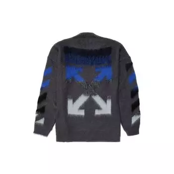 Серые мужские топы Off-White Diag из матового трикотажа OMHA036E19B020240788