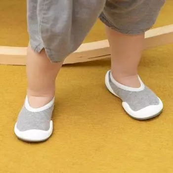 Серые туфли на плоской подошве-FLAT SHOES 115