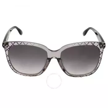 Серые женские солнцезащитные очки Bottega Veneta Butterfly BV0252SA 001 55