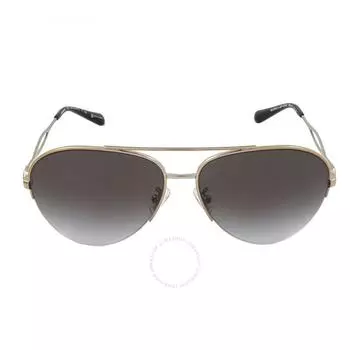 Серые женские солнцезащитные очки Coach Pilot с градиентом HC7124 90058G 59