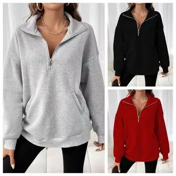 Серые женские толстовки с капюшоном на осень и зиму, однотонные, свободные, короткие, с карманами на молнии и отверстием для большого пальца, с длинным рукавом, пуловеры, толстовки с капюшоном S светло-серый