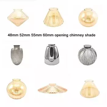 Серый 48 мм 52 мм 53 мм открывающийся стеклянный абажур для лампы, серо-зеленая крышка с 55 мм 56 мм 59 мм 60 мм обратным отверстием для абажура своими руками