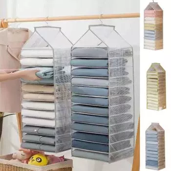 Серый/белый/Greeb Гардероб Подвесная сумка для хранения Отдельная сумка для хранения большой вместимости Общежитие