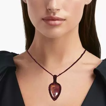 Серый Ботсванский агат драгоценный камень Holloween Gifted Jewelry Macrame Ожерелье 20-32 дюйма