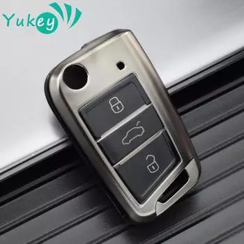 Серый чехол-брелок Ti с 3 кнопками для VW Polo 2016 Golf 7 MK7 для Skoda Octavia Combi A7 для SEAT Leon Ibiza CUPTRA