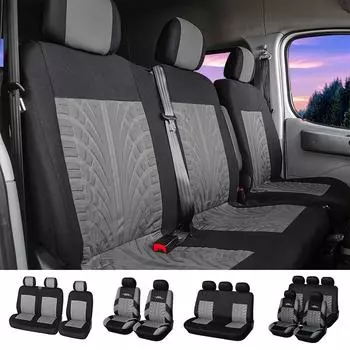 Серый комплект сидений, чехол на переднее сиденье, чехол на сиденье грузовика, чехол на заднее сиденье, универсальный чехол на автомобильное сиденье, различные стили