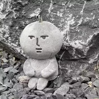 Серый кролик дофамин мультфильм плюшевая кукла-подвеска 12 cm серый