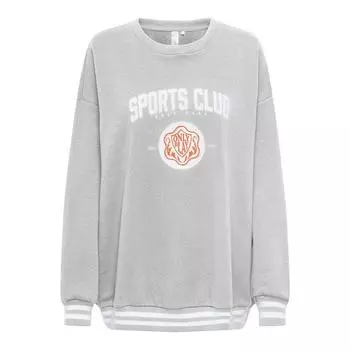 Серый меланжевый свитшот 15295446 Женщина ONLY PLAY S/M серый