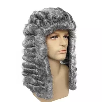 Серый парик барристера, парик для вечеринки, праздничные принадлежности One size серый