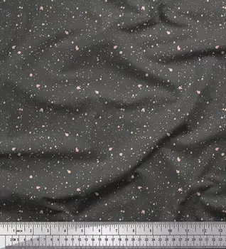 Серый японский креп-атлас Soimoi, ткань для шитья с абстрактным принтом, метр 42 дюйма 42 Inch Wide - Cotton Voile серый