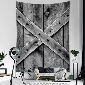 Серый Ретро деревянная дверь гобелен настенный абстрактное искусство хиппи тапез психоделическое колдовство общежитие домашний декор 95x70CM