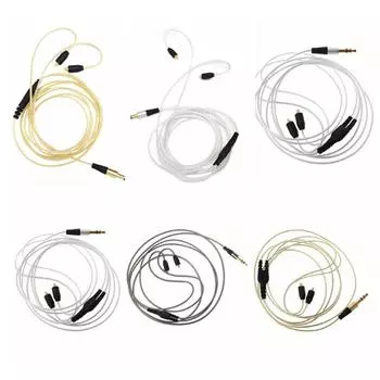 Серый/серебристый/золотой кабель для наушников, сменный съемный аудиокабель MMCX для смартфона серый