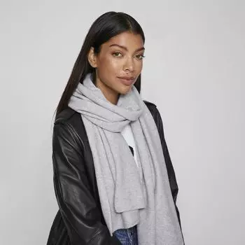 Серый шарф vidalia тонкой вязки из шерсти Женская VILA Taille unique светло-серый