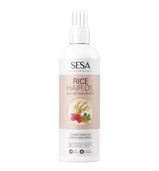 Sesa Рисовое масло для волос с мети и гибискусом для длинных и сильных волос | 100% натуральный | НЕТ Минеральное масло - 200 мл 200 ml