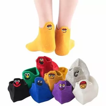 Sesame Street Ankle Crew Ankle Hard to Take Odor Set 8 Pair [Sekuzy] Носки, Носки, Носки, Модные, Милые, Носки, Не душные, Off, Унисекс,