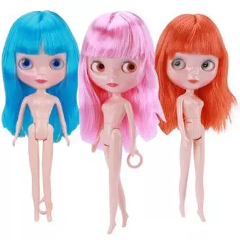 сестра игрушка большие глаза кукла тело куклы куклы куклы Девочки Подарки Маленький bjd Аксессуар оранжевый