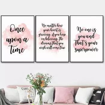Сестры делают лучших друзей холст картины скандинавский позитивный розовый плакат с цитатами современная настенная картина девушка спальня домашний декор 21x30cm No Framed