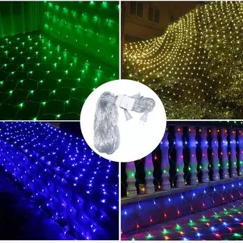 Сеть декоративных светов строки СИД 1.5мкс1.5м для украшения сада свадьбы One Size синий