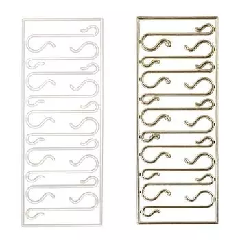 Set of 100 Miniature S Hook for Secure Attachments of Holiday Tree Accessories чистый