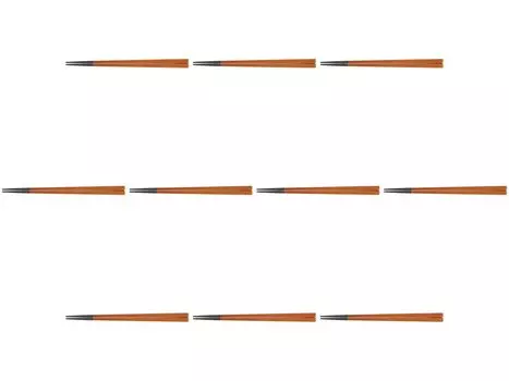 Set of 10 21cm Beveled Square Shunkei x x Wooden Setomonohonpo Chopsticks, (Two Coats) [21 0.9 0.9cm] Chopsticks,