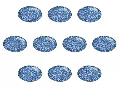 Set of 10 Aika plates x 2 Side plates Setomonohonpo 5.0 [16.5 cm]