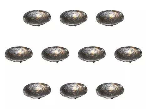 Set of 10 Black and Gold Plates x Side Plates Setomonohonpo Three-legged 4.0 [14 3.5 cm]
