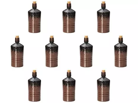 Set of 10 Black Blown 4 Bottles x cm Shochu Bottles by Setomonohonpo No. [9.0 21.5 (700cc)]