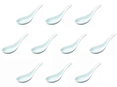 Set of 10 Celadon Spoons x Chinese Spoons Setomonohonpo [14 4.2 cm]