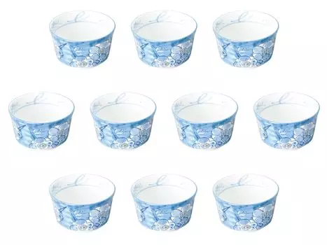 Set of 10 Dami Yari Ume Small Bowls x Small Bowls Setomonohonpo 3.5 [10 5.6cm]