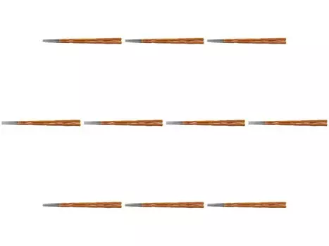 Set of 10 Hexagonal Shunkei x x Wooden Setomonohonpo Chopsticks, 24.0cm, (Two Coats) [24 0.9 0.9cm] Chopsticks,