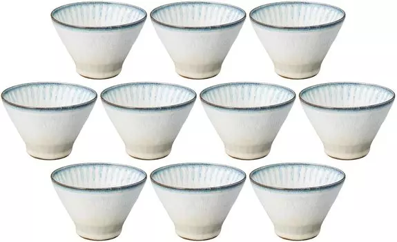 Set of 10 Kiln Henryu Jukusa Kawari Small Bowl Rice bowl [117.4cm]