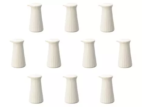 Set of 10 Large White Soy Sauce Dispensers with Lids that Stay on the Lid x 11 cm Soy Sauce Dispenser Setomonohonpo (5.8 (150cc))