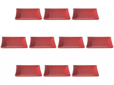 Set of 10 Modeler Tread Small Plates x x Medium Plates Setomonohonpo [15.6 15.4 2.9 cm] Western-style красный