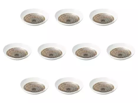 Set of 10 Plank Noodle Plates x Noodle Plates Setomonohonpo Rust-resistant [21 5.2 cm]