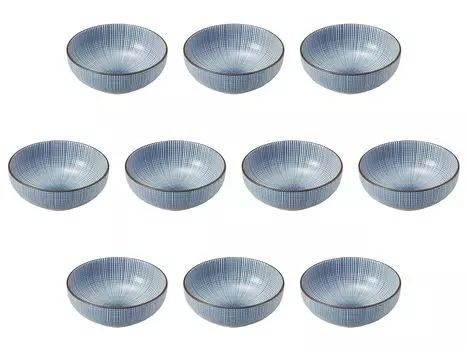 Set of 10 Sendan Tokusa Bowls x Small Bowl Setomonohonpo 4.0 [13 4.5cm]