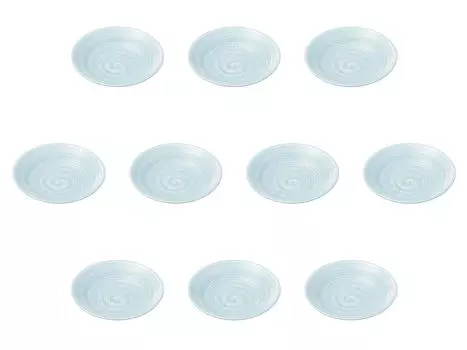 Set of 10 Wave Dance Ripple Plates x Small Plates Setomonohonpo 4.8 [14.5 2.9 cm]