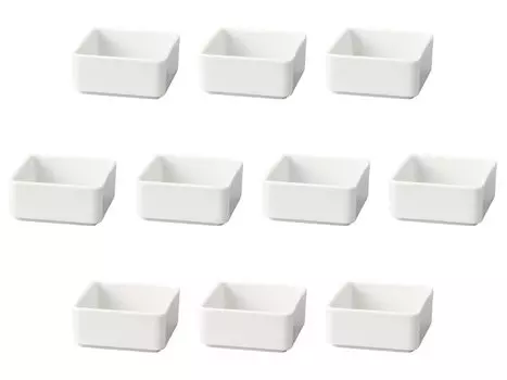 Set of 10 White Tea Bag Boxes x x Western Tableware by Setomonohonpo [8.2 8.2 3.5 cm] белый