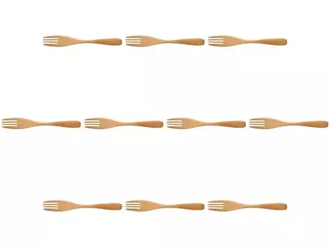 Set of 10 Wooden Wooden Hand Made in Setomonohonpo Forks, Large/White [18.5cm] Forks, Washable, China,