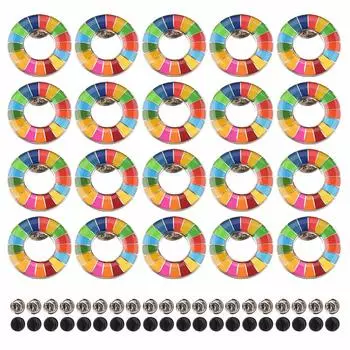 Set of 20 SDGs United Nations Headquarters Latest Pin Lapel Lacquered Jelly Latest Comes with 40 Unisex Badges, Specifications, Badges, Badges, +