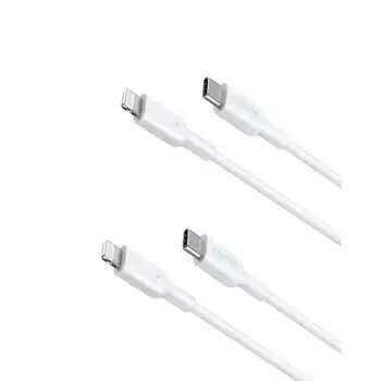 [Set of 2] Anker PowerLine II USB-C & Lightning Cable 0.9m Set of 2 MFi certified PD compatible Compatible with iPhone 14 / 13 / 12 / SE (3rd generati