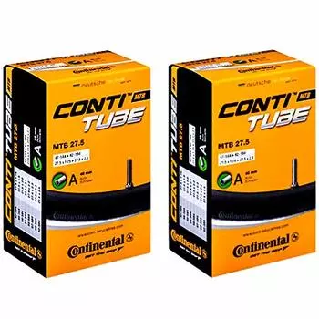 Set of 2 Continental Tube A40 x style valve MTB27.5 27.5 1.75-2.5 (American 40mm) [Item]