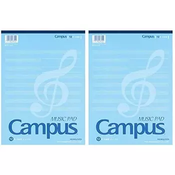 [Set of 2] KOKUYO Notes Campus Music Book Report Type A4 5 Line Score 12 Tiers 30 Sheets ON-70N