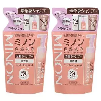 [Set of 2] Minon whole body shampoo foam type refill 400mL x 2
