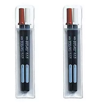 [Set of 2 pairs] Sakura Crepas Water-based Marker Scratching Felt Pen Fine/Bold FK-2SL